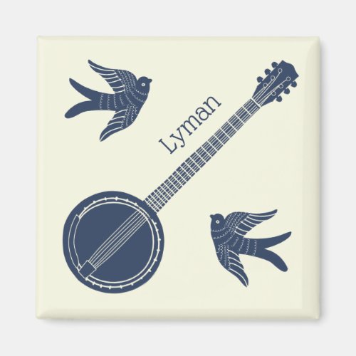 For Banjo Players Banjo and Birds Personalized Magnet