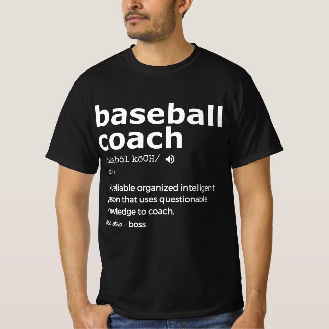 For baseball coach and coaches gift present T-Shirt (Front)