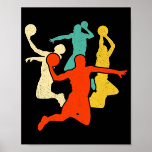 For Basketball Retro Vintage Poster