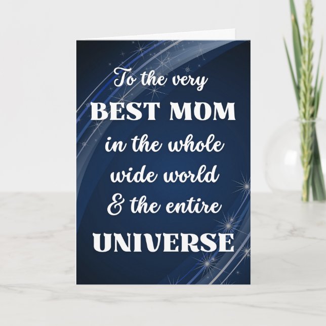 For Best Mom Mother's Day Stellar Theme Card (Front)