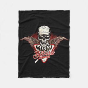 For Billiards Champion Players - Smoking Wings Sku Fleece Blanket