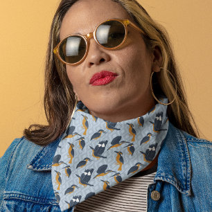 For Bird Lovers Cozy Kingfishers Patterned Bandana