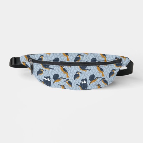 For Bird Lovers Cozy Kingfishers Patterned Fanny Pack