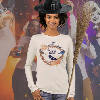 For Birders Trick or Tweet Halloween Tri-Blend Shirt