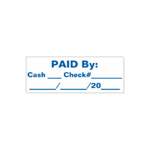 For bookkeeping Simple PAID By Self-inking Stamp