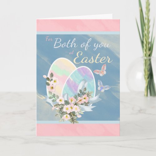 For Both of You _ Watercolor Easter Eggs Card