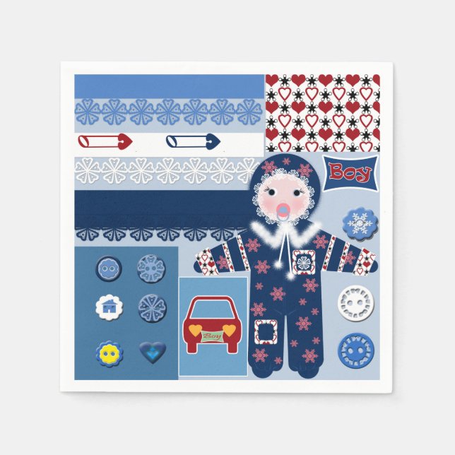 For boy napkins (Front)