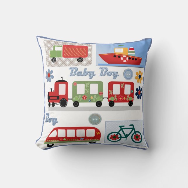 For boy throw pillow (Front)