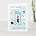 For Boyfriend Funny Starter Pack Birthday Card<br><div class="desc">Funny Boyfriend starter pack happy birthday card. Exclusive design to the Green Elephant Cards brand.</div>