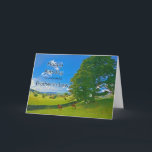 For Brother-in-Law, a Pastoral landscape Birthday Card<br><div class="desc">A tranquil painting showing farm fields in the countryside. Horses and sheep graze peacefully under a tree. the sun sines from a blue sky with fluffy white clouds. The picture is of the Lake District in the UK. Copyright Norma Cornes</div>