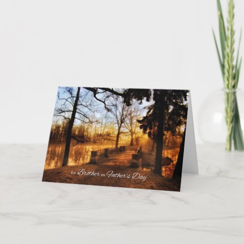 for Brother Lakeview Sunrise Fathers Day Card