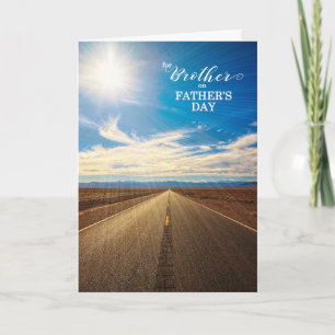 for Brother on Father's Day Endless Road Holiday Card