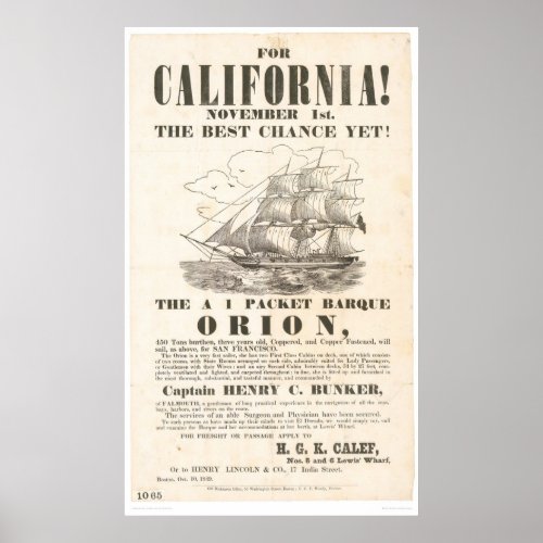 For CaliforniaOrion Advertisement 1281A Poster