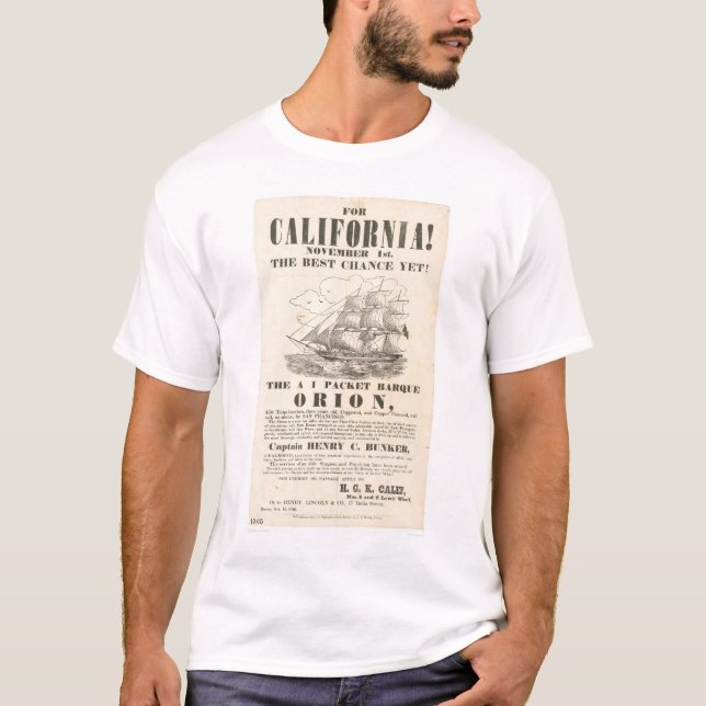 For California!..."Orion" Advertisement (1281A) T-Shirt (Front)