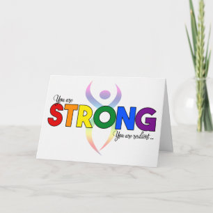 for Cancer Patient Get Well LGBT Rainbow Theme Card