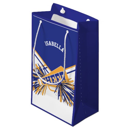 For Cheerleaders  _ White Blue and Gold Small Gift Bag