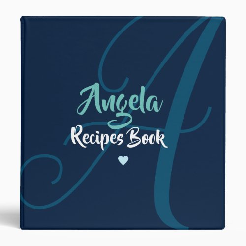for chef recipes or any other subject nice blue 3 ring binder