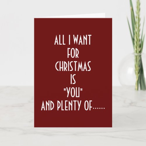 FOR CHRISTMAS_ALL I WANT IS YOU AND MISTLETOE HOLIDAY CARD