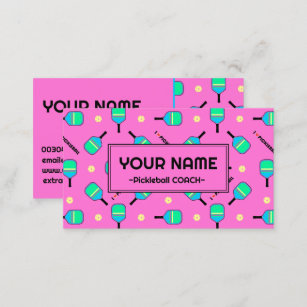 For Coach Pickleball pastel I love Pickleball pink Business Card