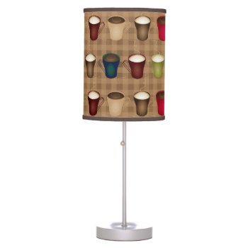 For Coffee Lovers - Coffee Cups Table Lamp by countrykitchen at Zazzle