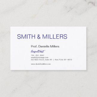 For Consultants Business Card