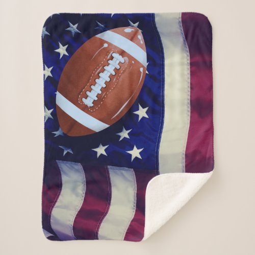 For Country And Football Sherpa Blanket