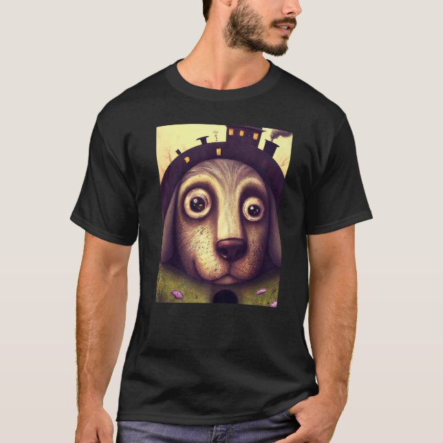 For Cute Dog Puppie Fan In Dog Art Style Premium_2 T-Shirt (Front)