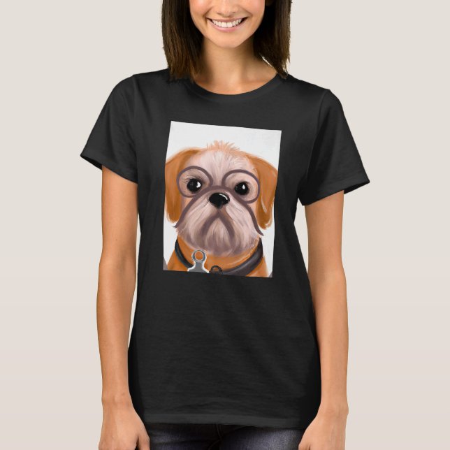 For Cute Dog Puppie Fan In Dog Style  1 T-Shirt (Front)