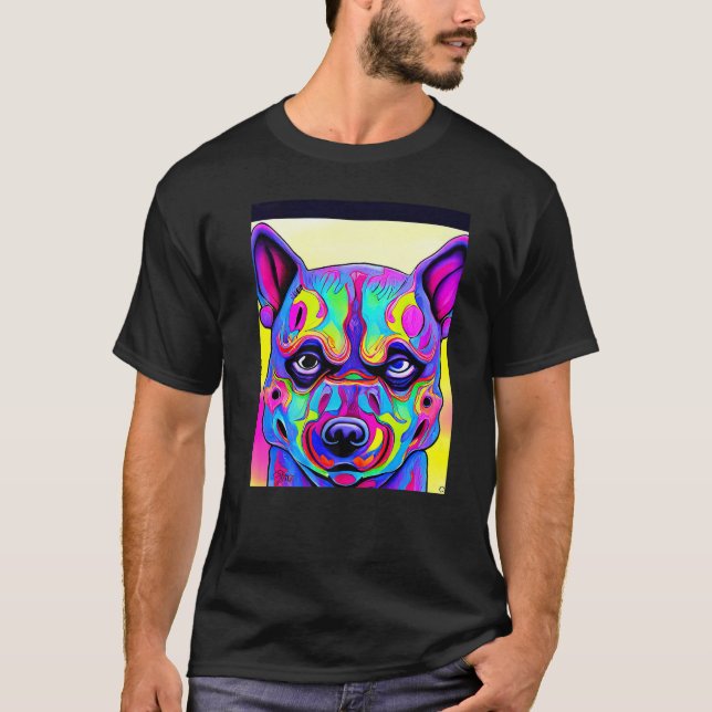 For Cute Dog Puppie Fan In Dog Style  1 T-Shirt (Front)