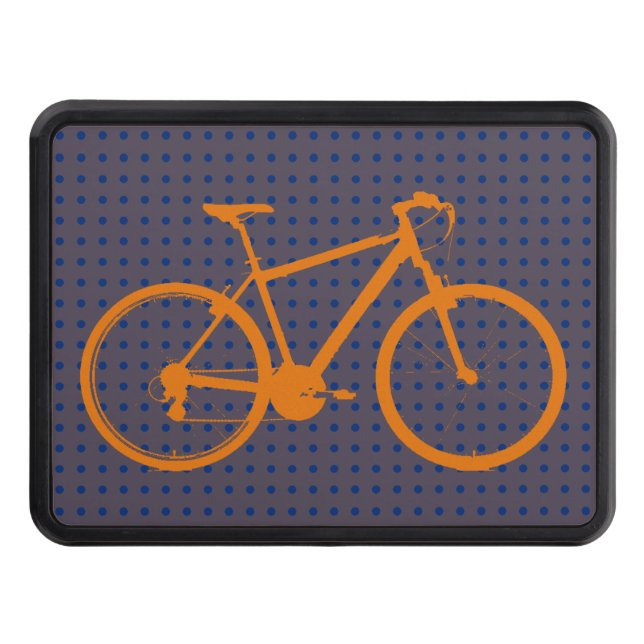 for cyclists bicycle-themed trailer hitch cover (Front)