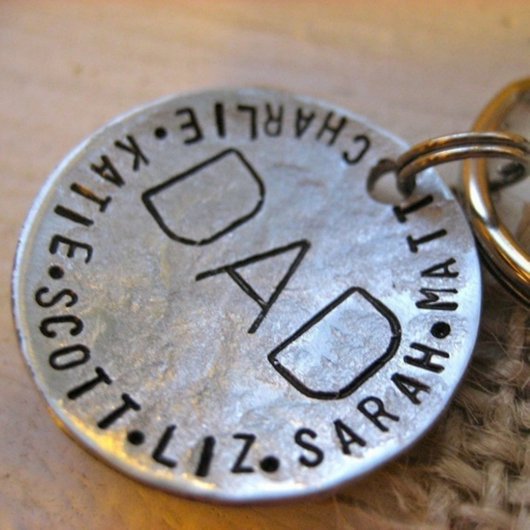 For Dad Aluminum Disc Keychain (Front)