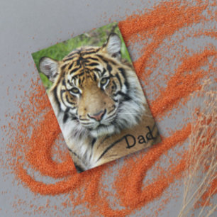 For Dad Big Cat Tiger Wildlife Birthday Card