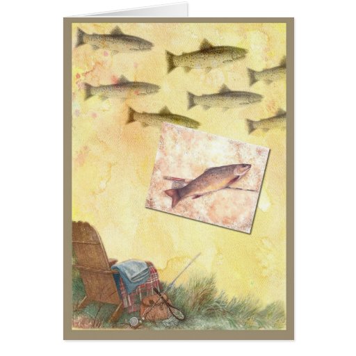 FOR DAD BIRTHDAY POEMS TROUT FISHING GREETING CARD | Zazzle