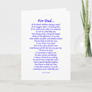 Father Day Poems Cards | Zazzle