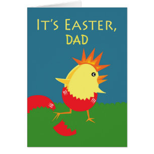 For Dad Custom Front Easter Get Crackin' Cards
