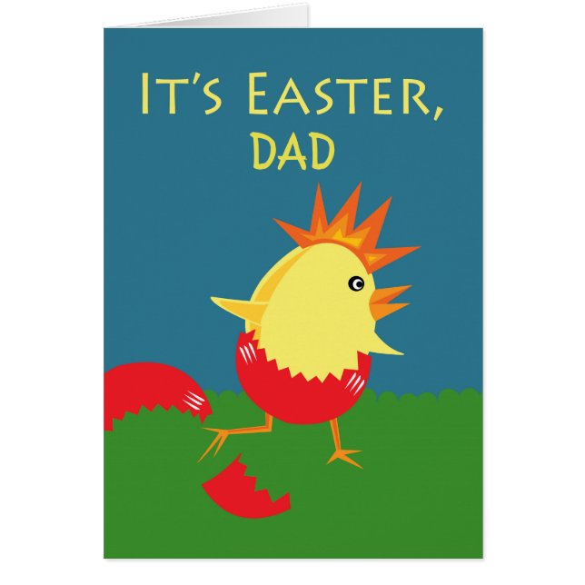 For Dad Custom Front Easter Get Crackin' Cards (Front)