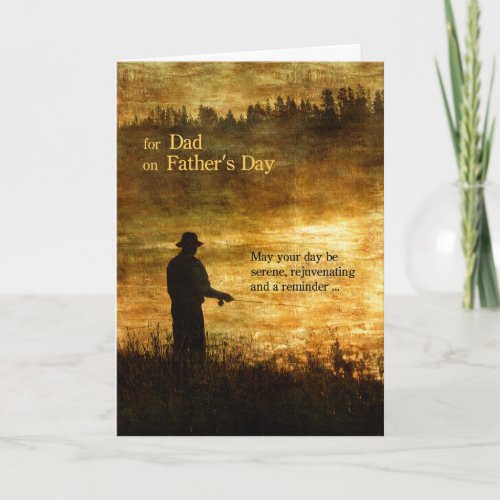 for Dad on Fathers Day Fishing Card