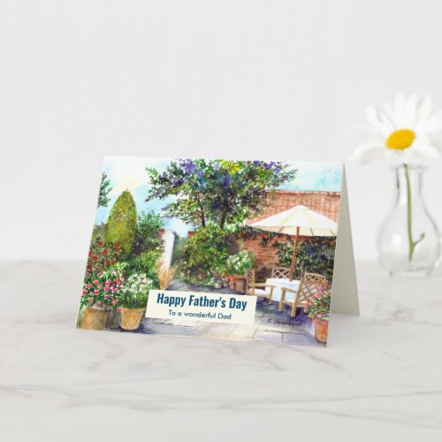 For Dad on Fathers Day Terrace Manor House York Card