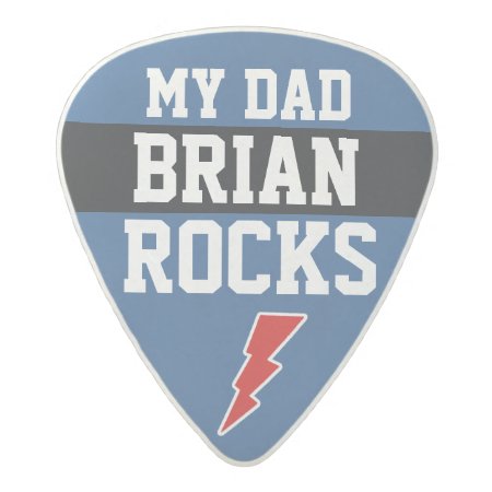 For Dad Personalized My Daddy Rocks Acetal Guitar Pick