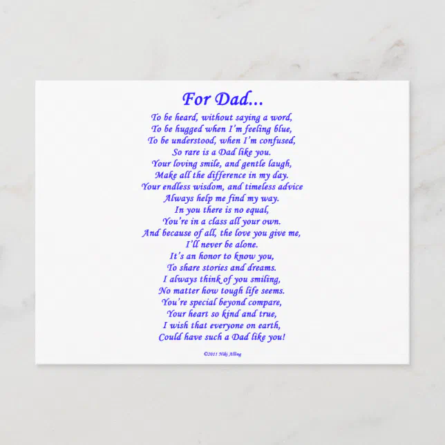 For Dad Postcard | Zazzle