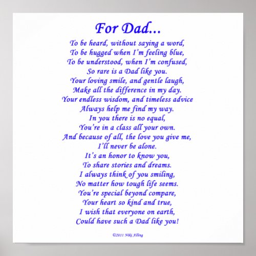 For Dad Poster