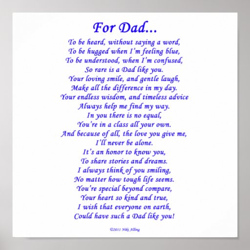 For Dad Poster | Zazzle