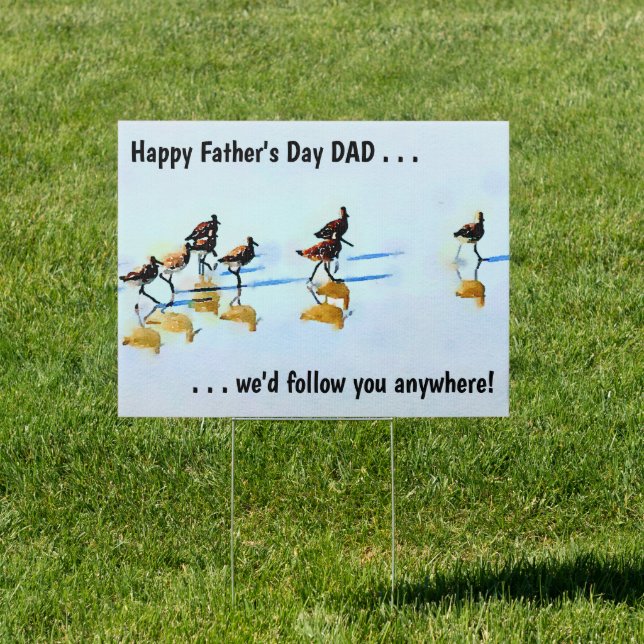 For Dad Sandpipers on Beach Father's Day Sign (Insitu)