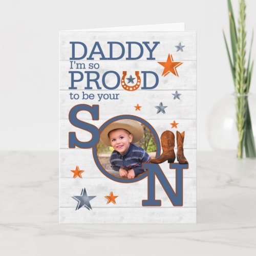 for Daddys Birthday from Son Cowboy Card