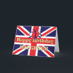 For daughter, a Birthday card with a Union Jack<br><div class="desc">A Union Jack flag makes a great card for a dad who serves his country.</div>