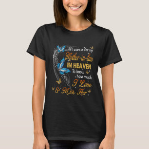 For Daughter Son Missing Mother In Law In Memories T-Shirt