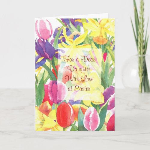 For Dear Daughter With Love at Easter Holiday Card