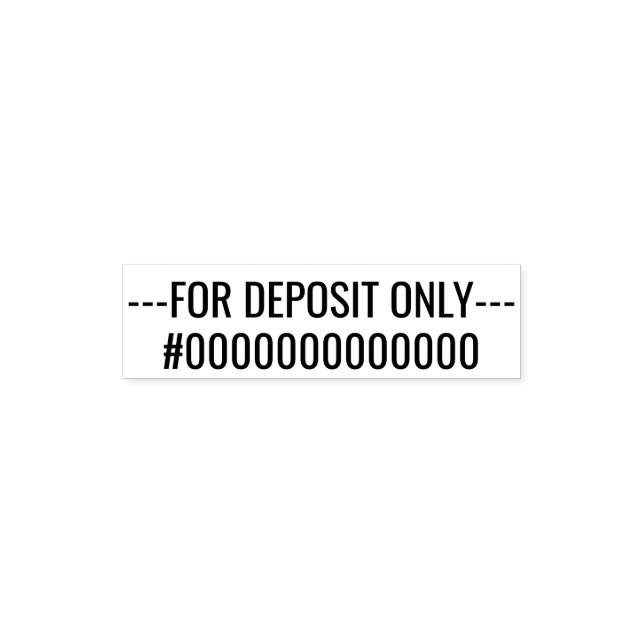 For Deposit Only - 2 Lines Sans Serif Font Pocket Stamp (Design)