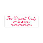 [ Thumbnail: "For Deposit Only" and Custom Name Rubber Stamp ]