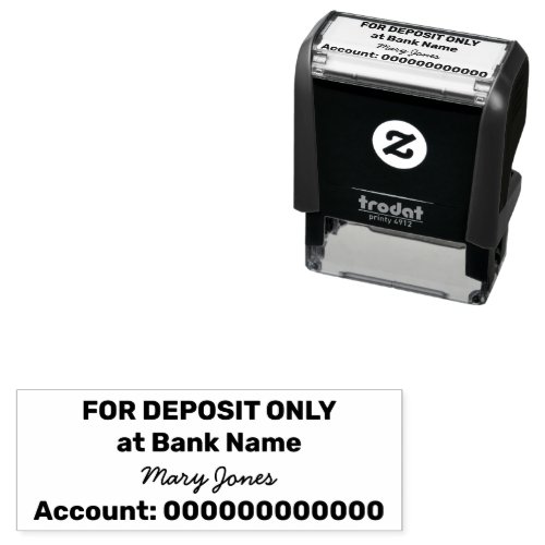 For Deposit Only Bank Account Name Signature Self_inking Stamp